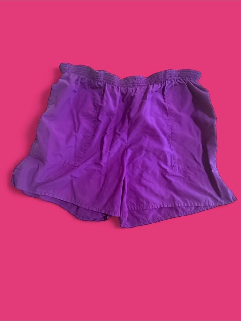 Vintage 90s L.L. Bean Purple Nylon Shorts - Fits Modern Large / XL (Worn Elastic